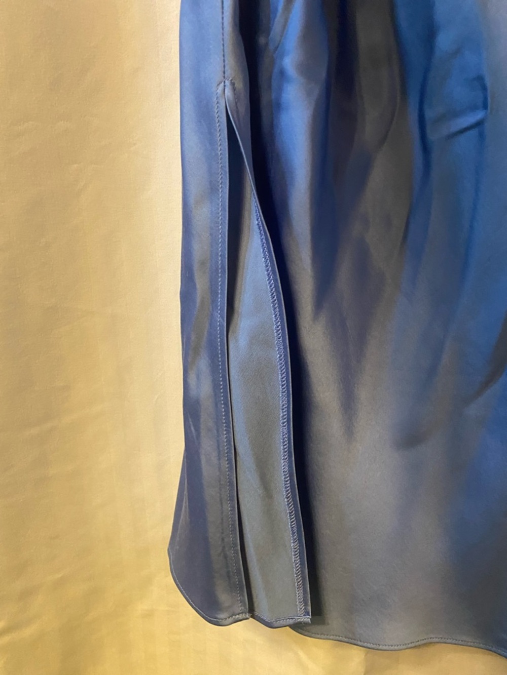 BNWOT Express Satin Slip Midi Dress in Shimmering Periwinkle Blue Size Medium - Picture 4 of 10